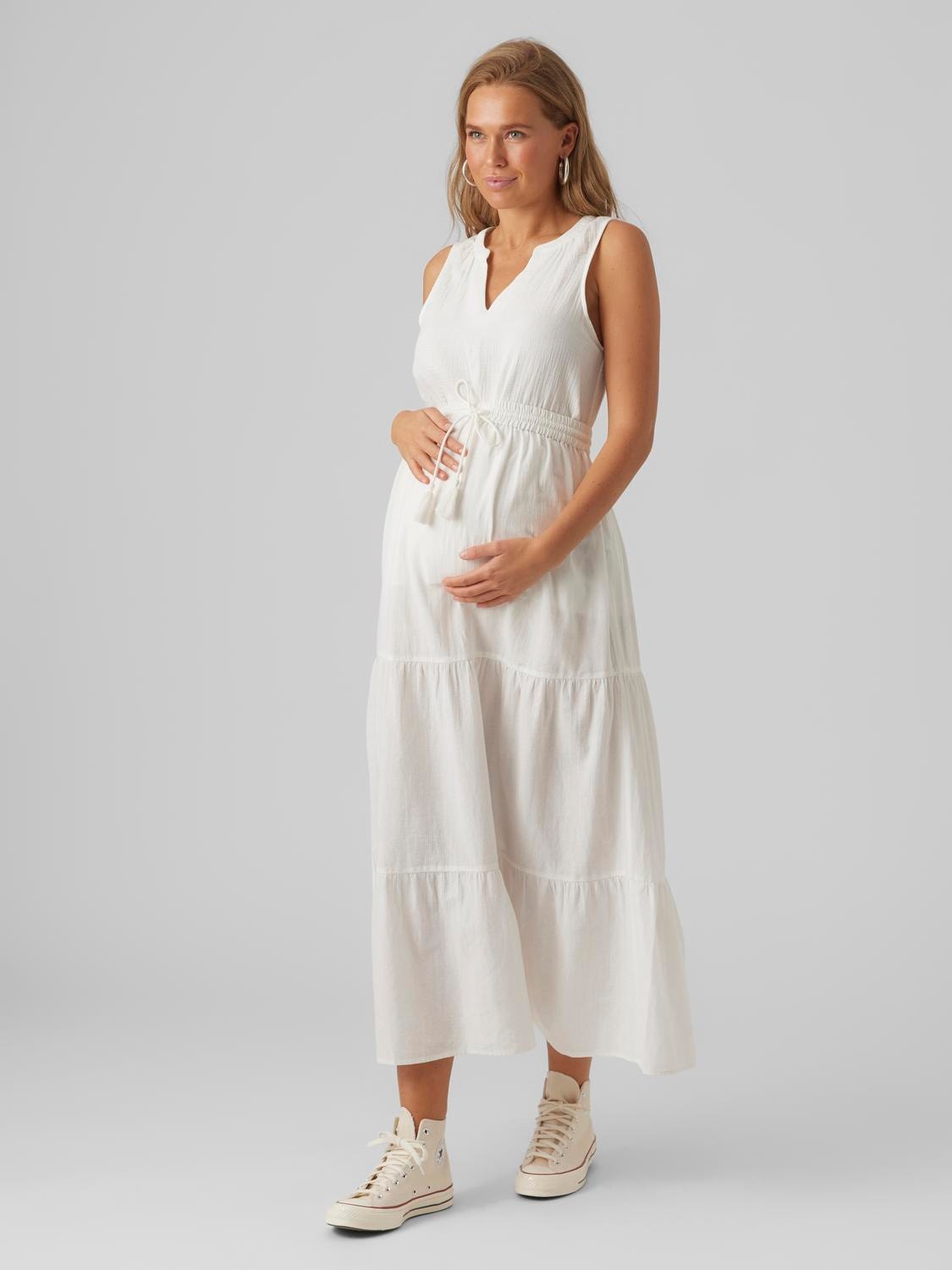 Maternity-skirt, White Clear