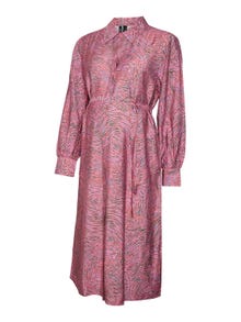 MAMA.LICIOUS Vestito lungo Regular Fit Collo Camicia -Cyclamen - 20019015