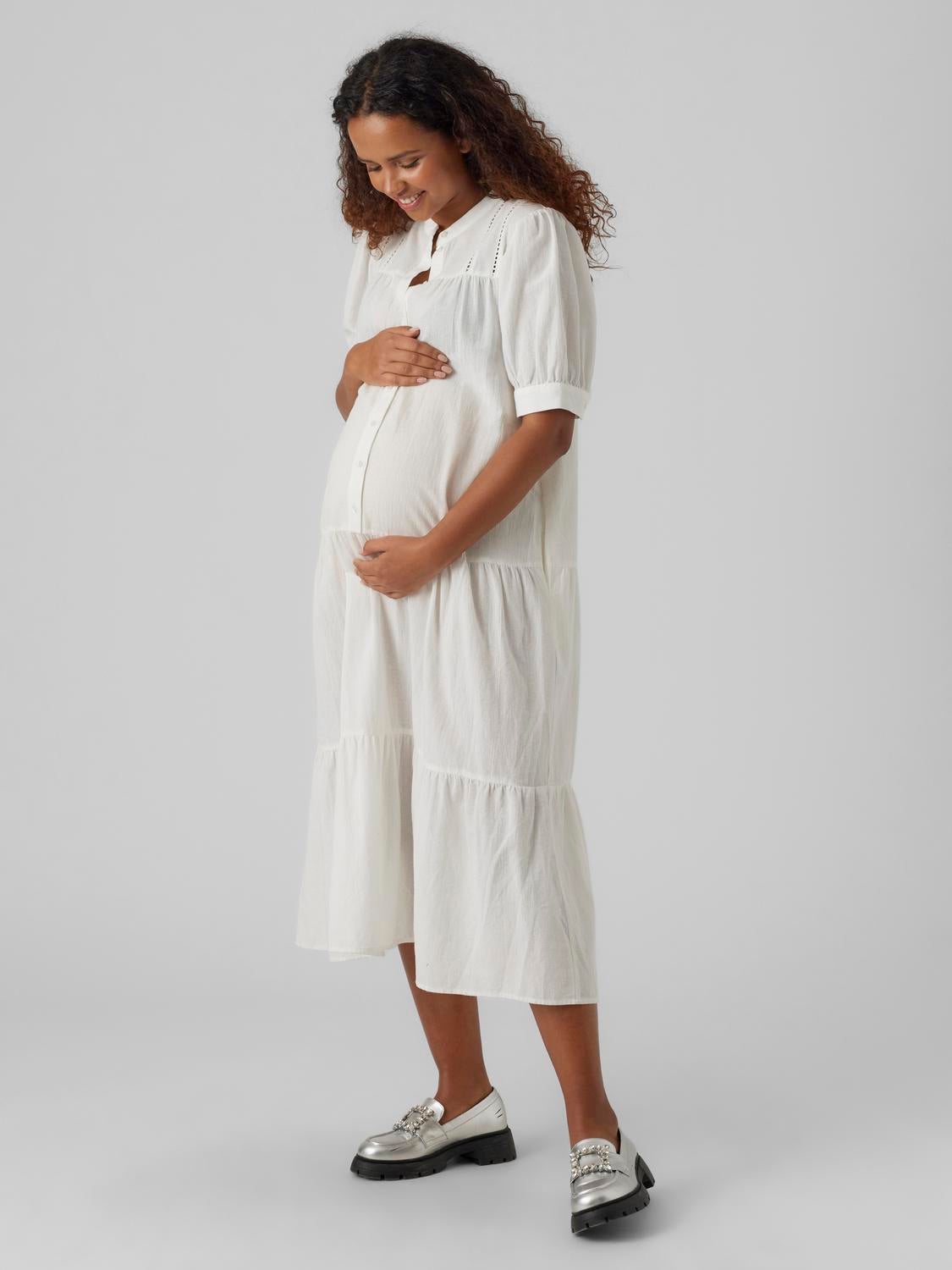 Women's Off Shoulder Long Sleeve Maternity Dress Front Open Floor-length Dress  Gown For Photoshoot Wedding Party - S | Catch.com.au