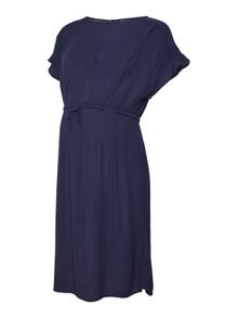 MAMA.LICIOUS Krój regularny Okrągły dekolt Krótka sukienka -Navy Blazer - 20019055