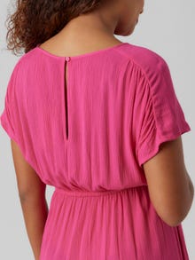 MAMA.LICIOUS Krój regularny Okrągły dekolt Krótka sukienka -Pink Yarrow - 20019055