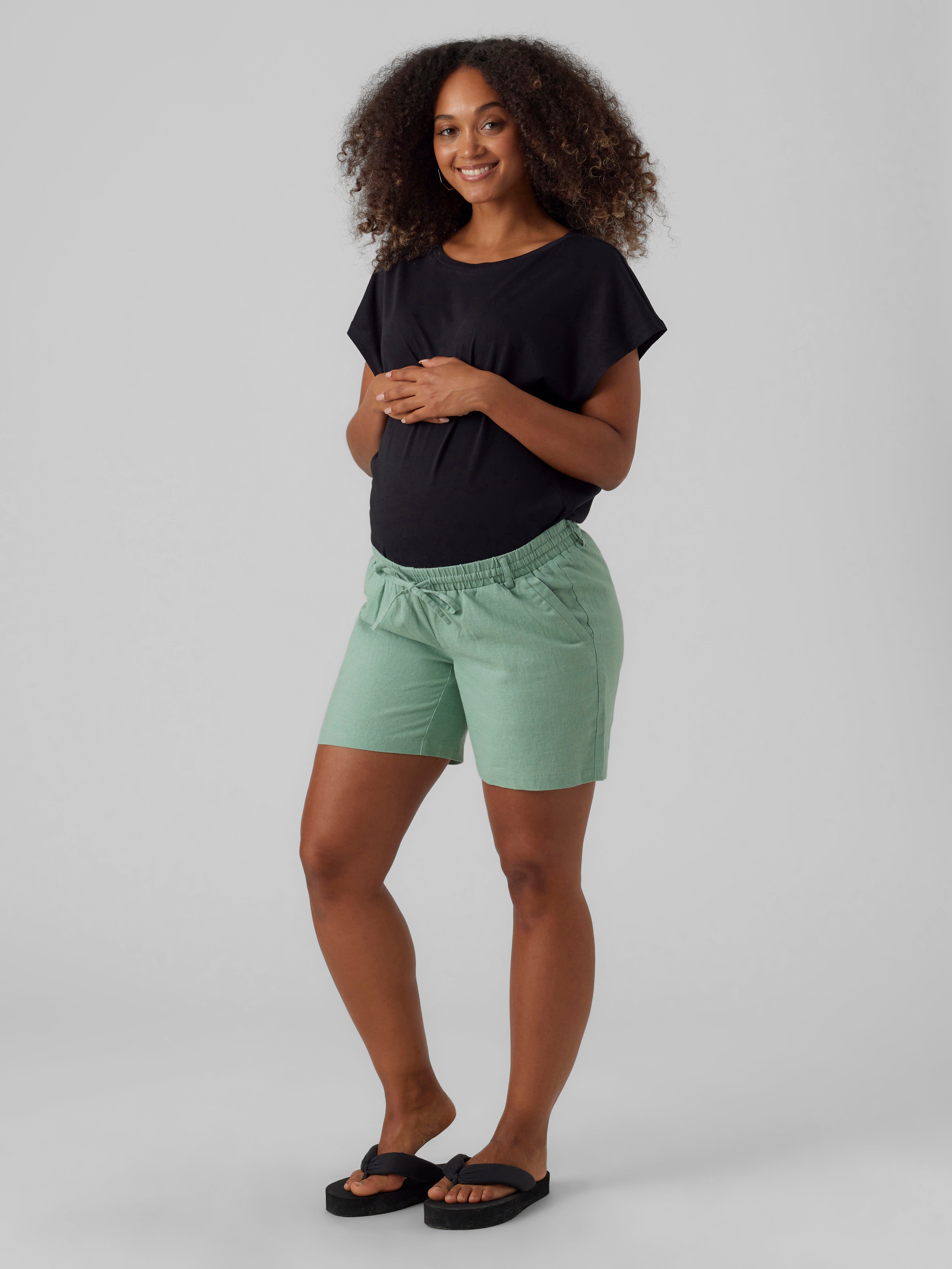 Maternity-shorts, Light Green