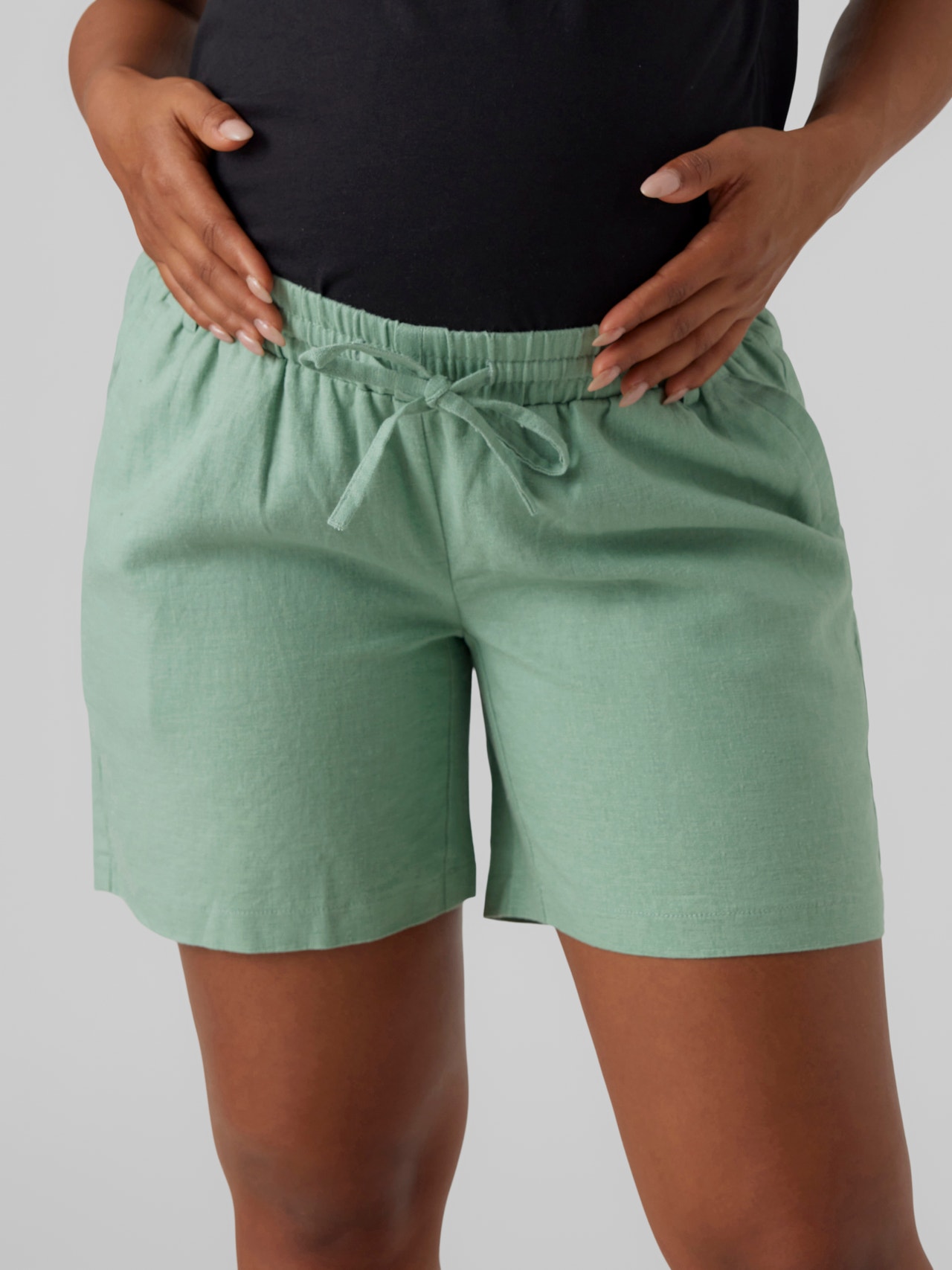 MAMA.LICIOUS Shorts Regular Fit -Granite Green - 20019078