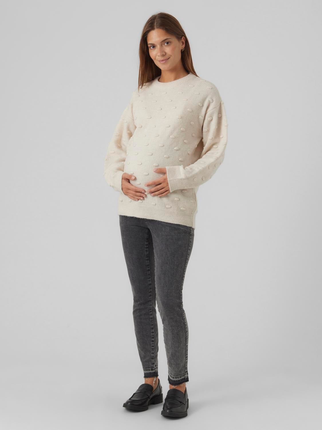 Knitted maternity-pullover