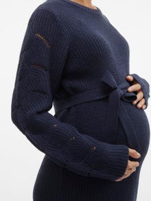 MAMA.LICIOUS Knitted maternity-dress -Navy Blazer - 20019144