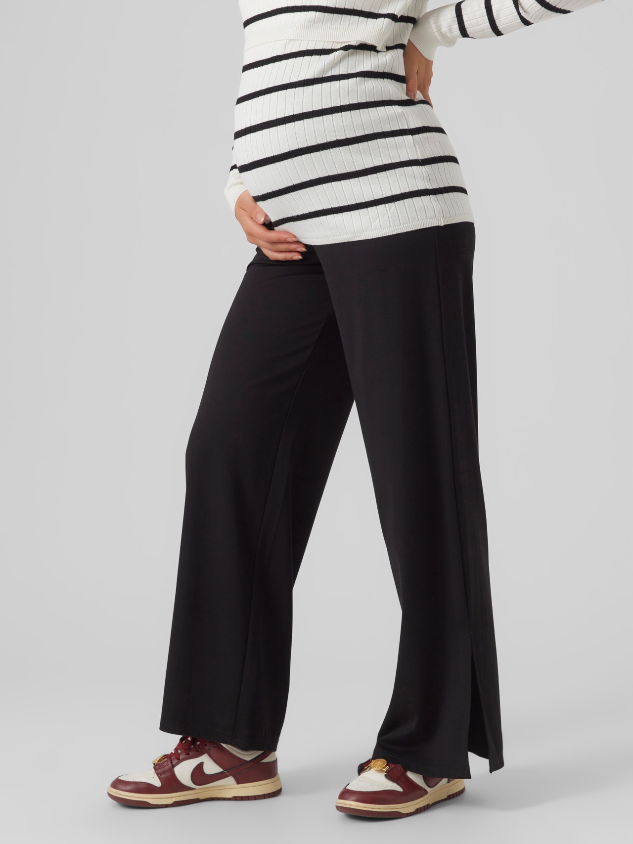 MAMA.LICIOUS Pantaloni Regular Fit Vita alta -Black - 20019163