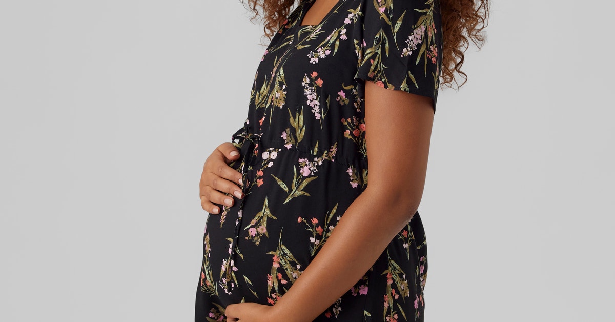 schwarzes kleid umstandsmode