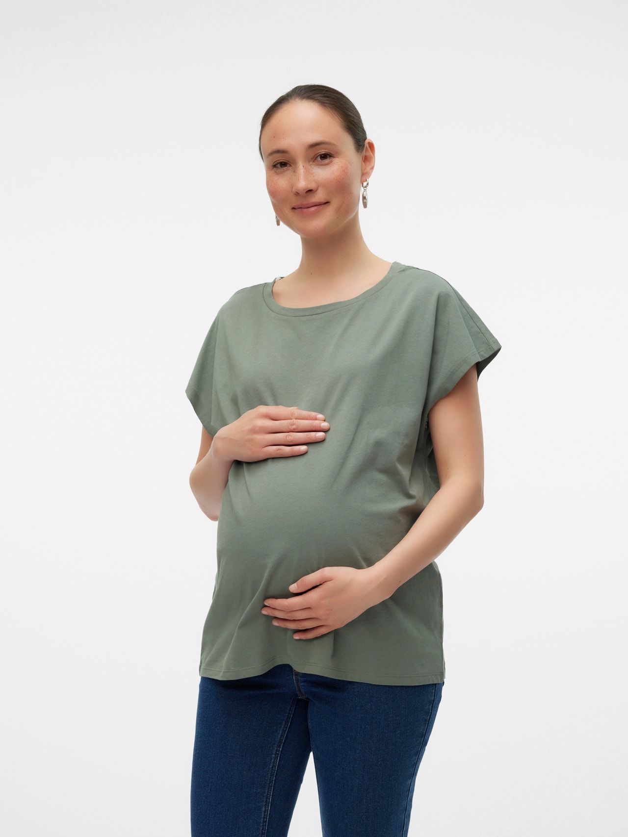 MAMA.LICIOUS 2-pack Maternity-t-shirt  -Laurel Wreath - 20019198