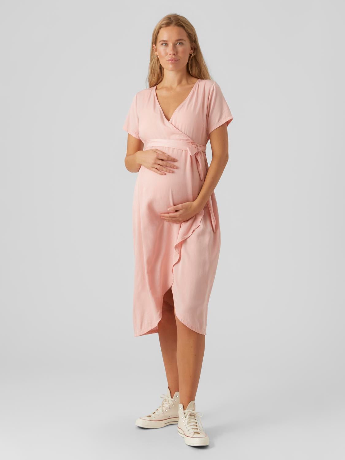 Rose pink maternity dress sale