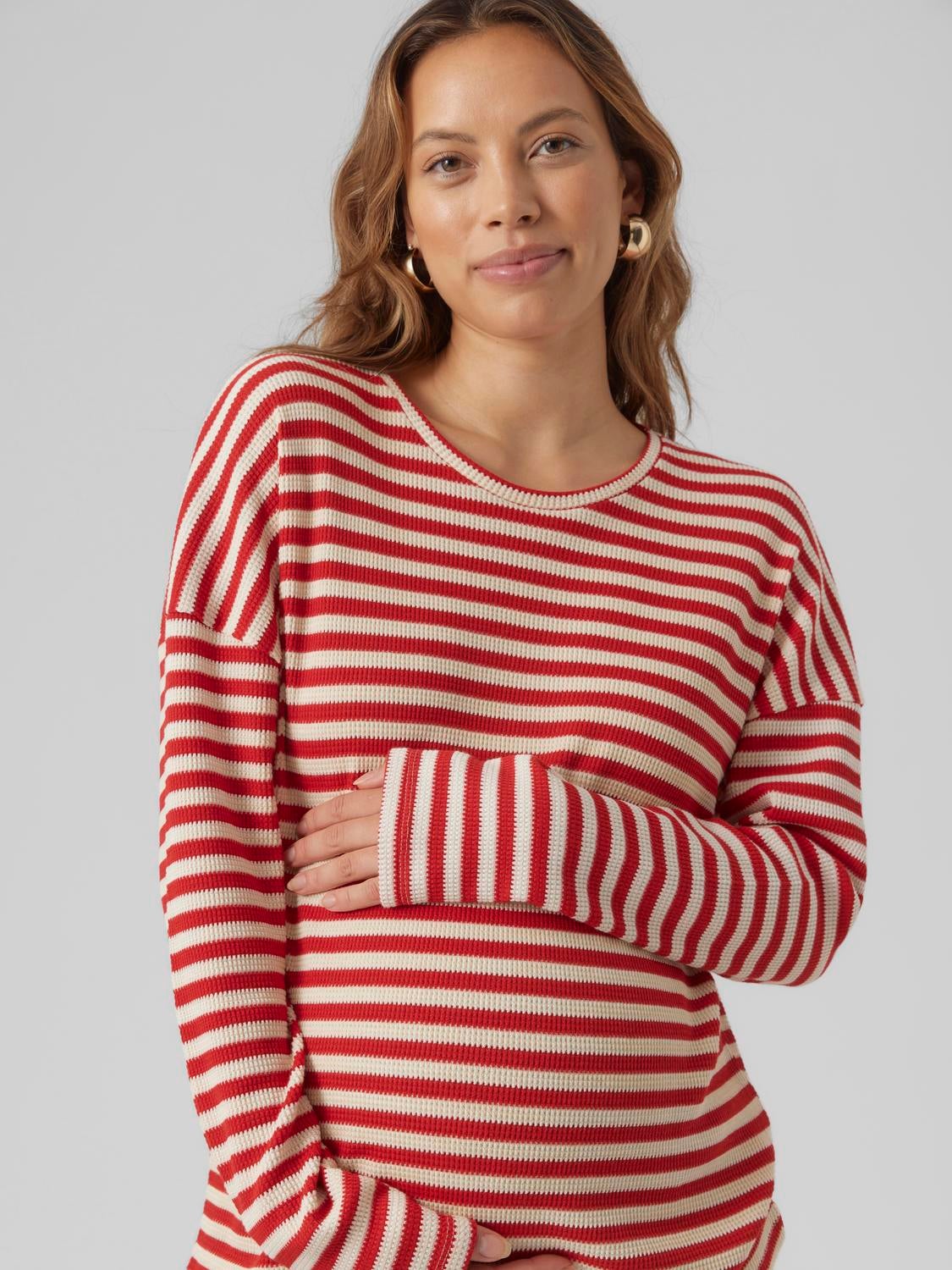 Pull en maille discount rouge