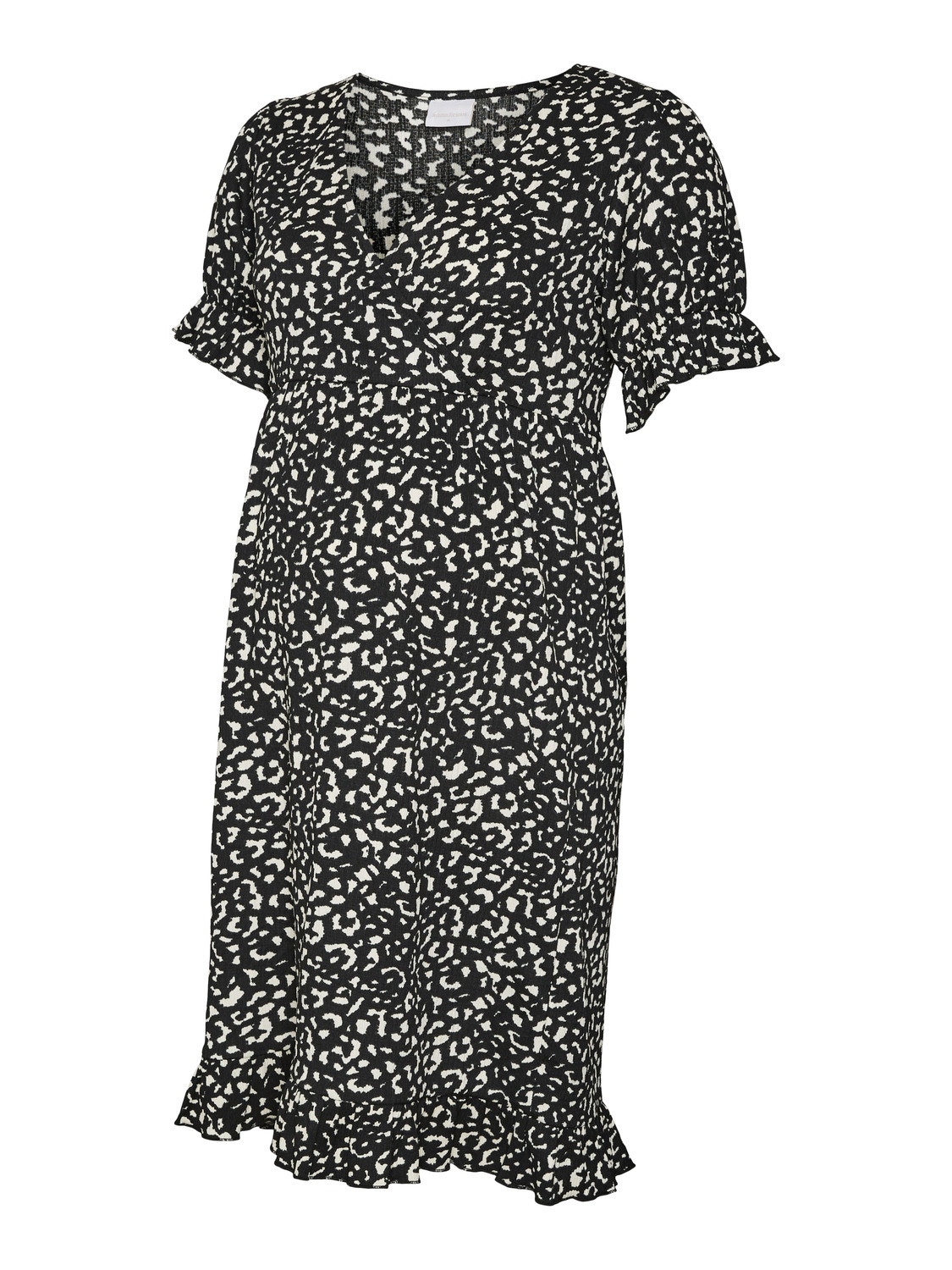 MAMA.LICIOUS Vestido corto Corte regular Cuello redondo -Black - 20019287