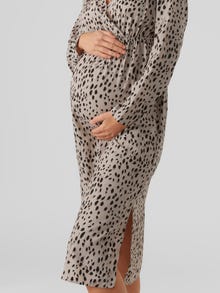 MAMA.LICIOUS MLRUBY Vestido de Maternidad -Ghost Gray - 20019436