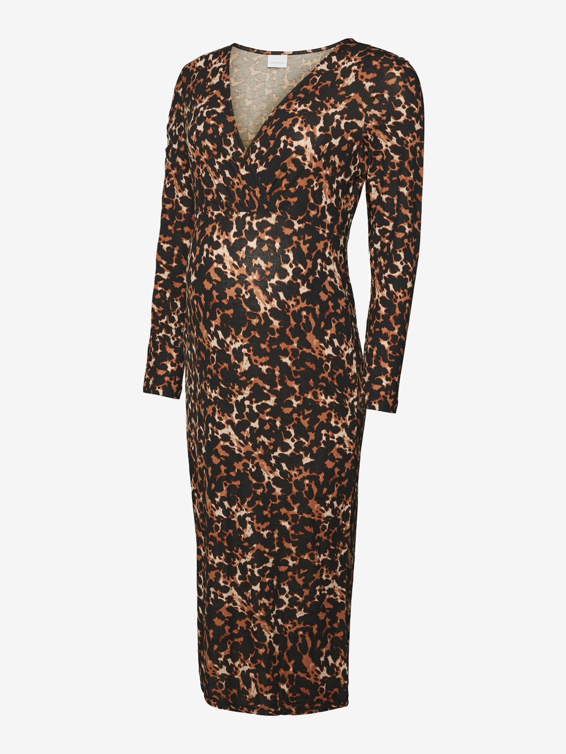Robe de maternité sans manches taille plissée à col en V cousu uni Bleu Robe de maternité sans manches taille plissée à col en V cousu uni Bleu