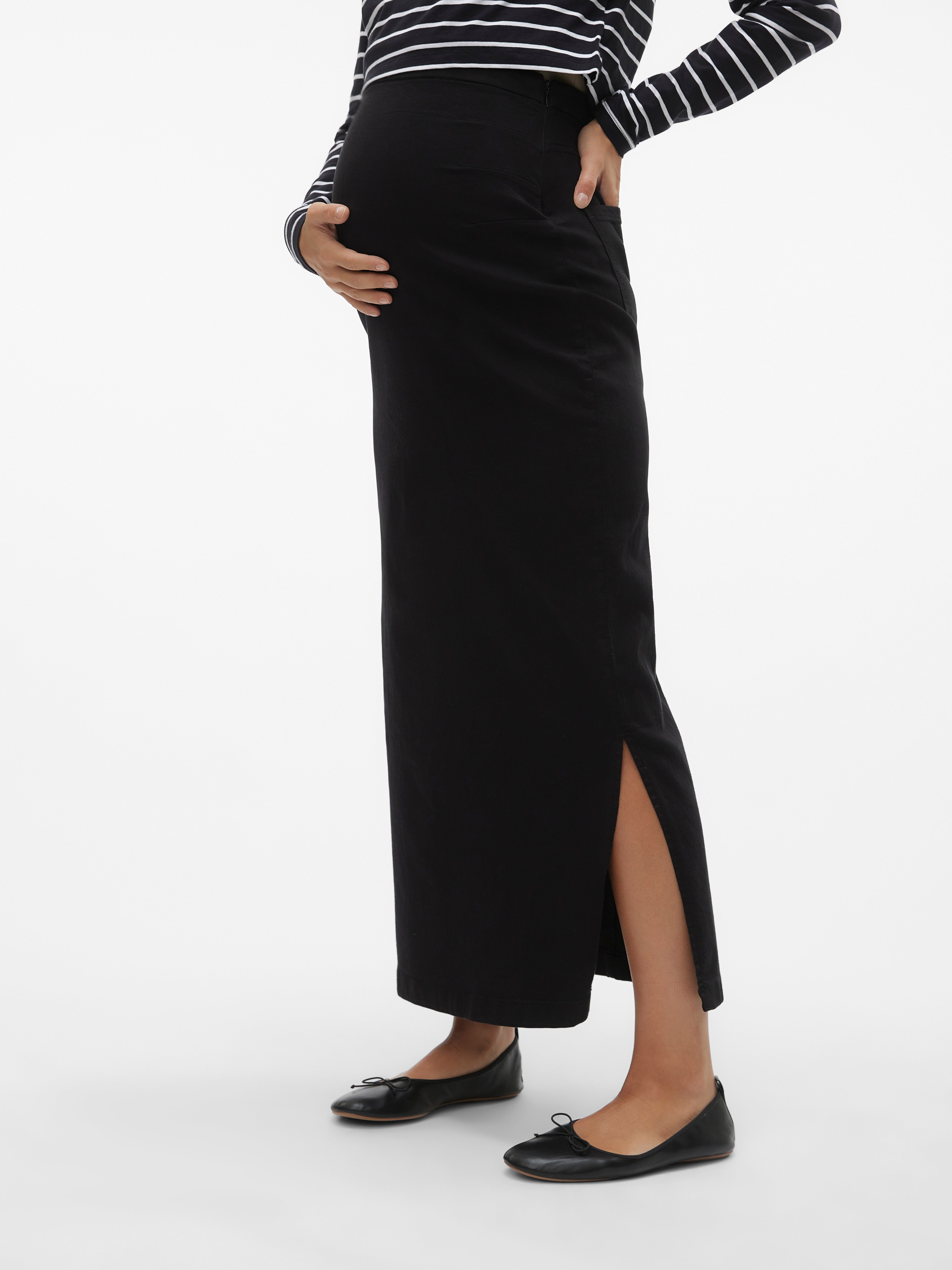 Maternity long 2025 pencil skirt