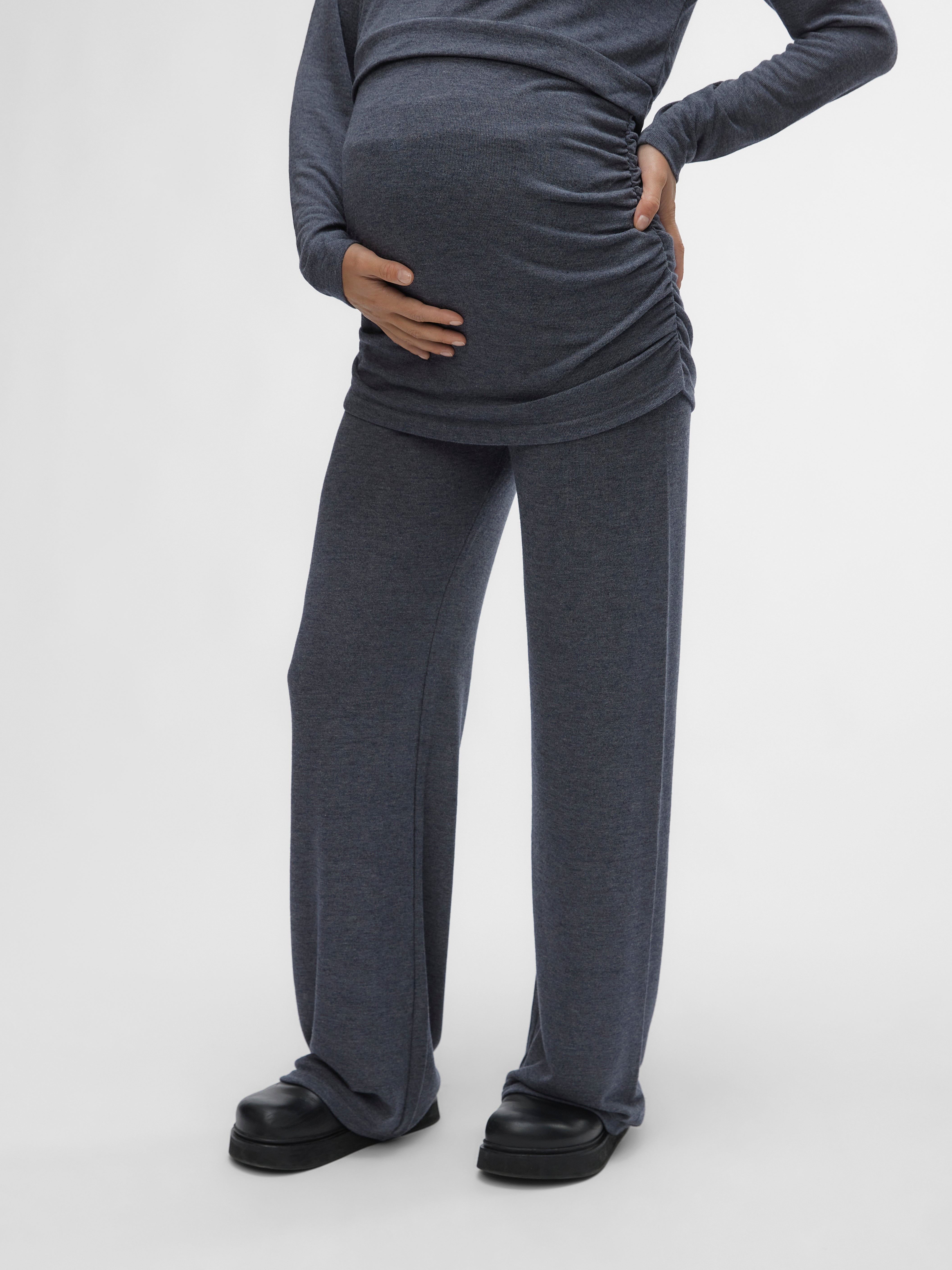 Maternity Wide Leg Ribbed Trousers | Women | George at ASDA