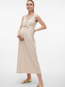 MAMA.LICIOUS MLIVY Robe de Maternité -French Oak - 20019824