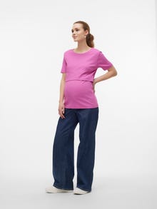 MAMA.LICIOUS Tops Regular Fit Col en U -Fiji Flower - 20019828