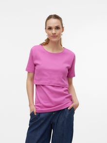 MAMA.LICIOUS Tops Regular Fit Col en U -Fiji Flower - 20019828