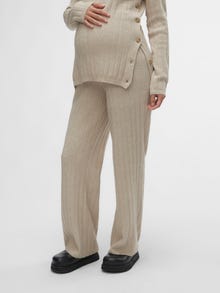MAMA.LICIOUS Pantalon en maille -French Oak - 20019857
