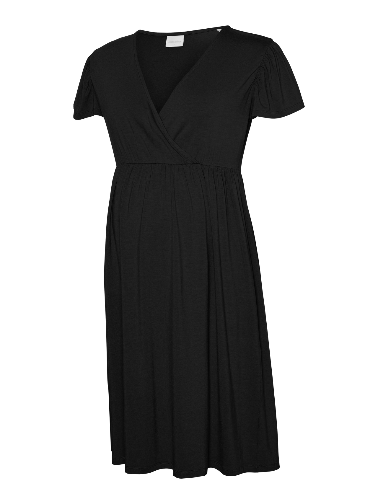 MAMA.LICIOUS Robe courte Regular Fit Col en V -Black - 20019862