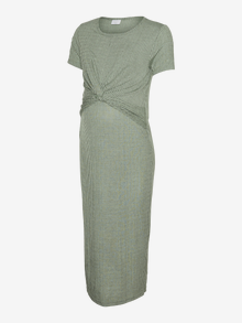 MAMA.LICIOUS MLANLI Gravidkjole -Smoke Green - 20019878