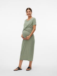 MAMA.LICIOUS MLANLI Gravidkjole -Smoke Green - 20019878