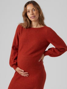 MAMA.LICIOUS VMMLEFILE Maternity Dress -Red Ochre - 20019901