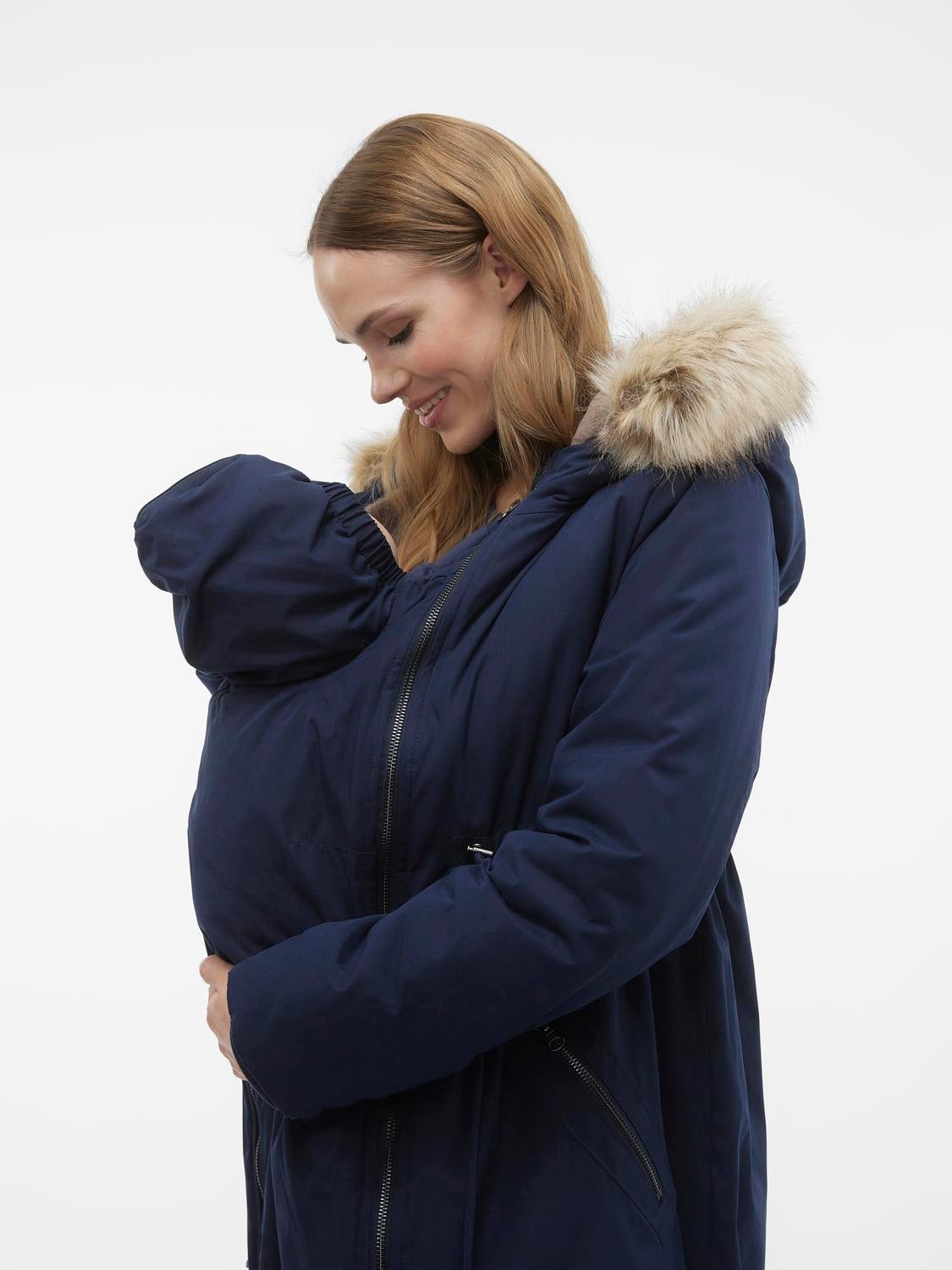 Maternity coat outlet with hood