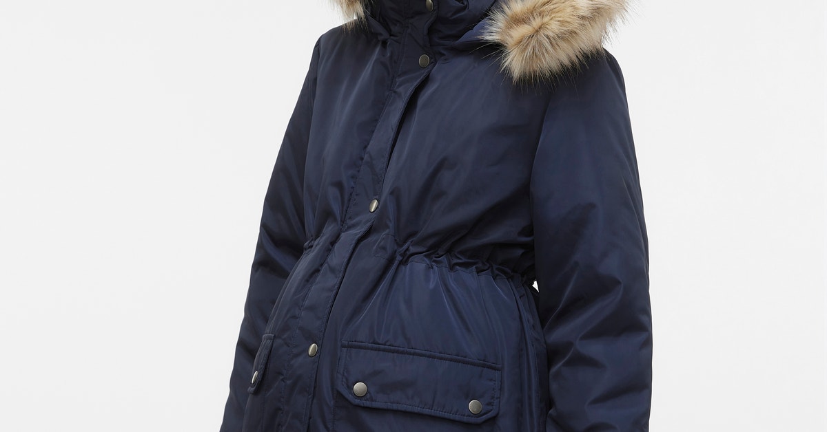 Mama Licious Umstandsjacke Blau Umstandsmantel Mit Babyeinsatz