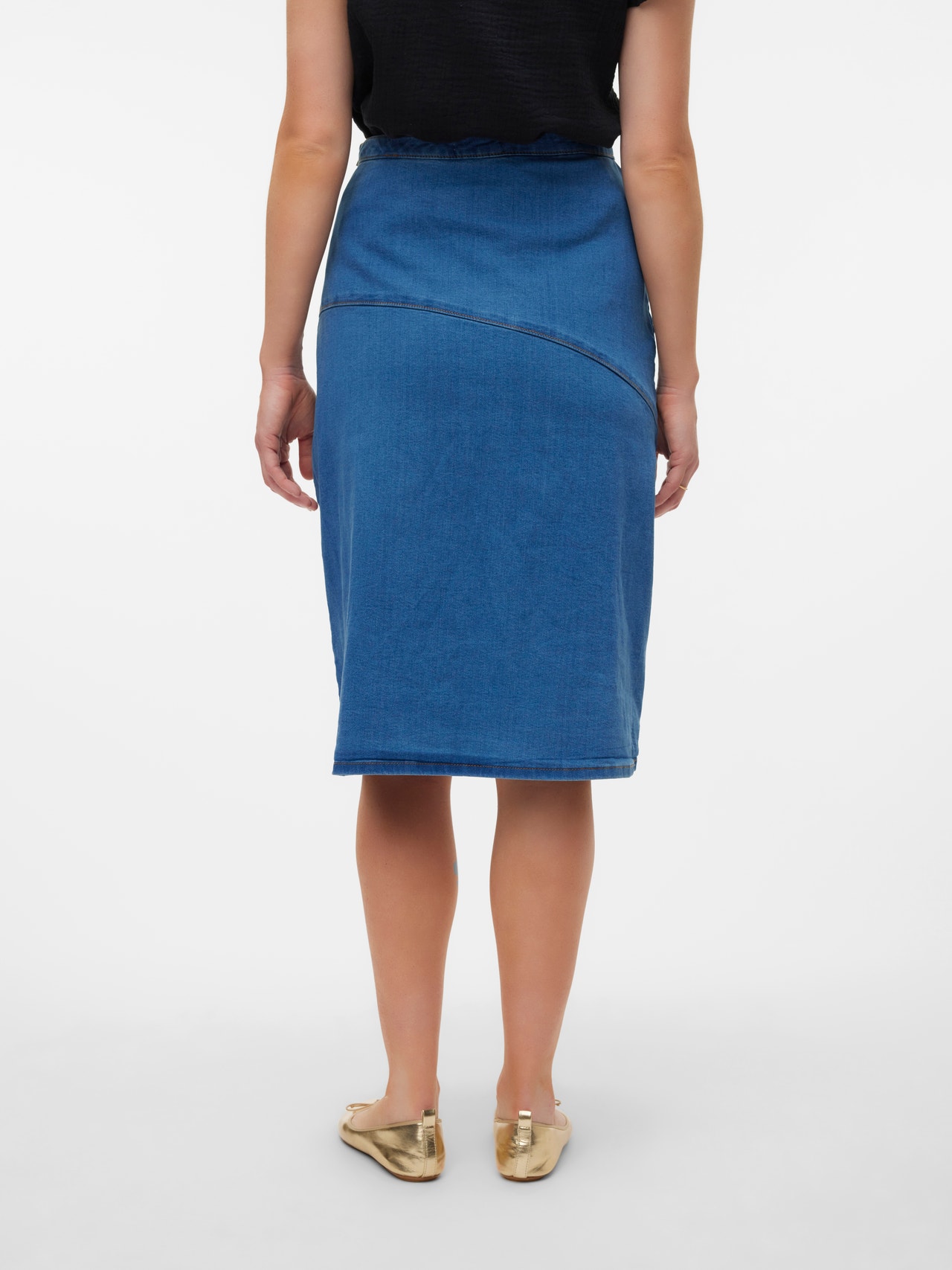 MAMA.LICIOUS Maternity-skirt -Medium Blue Denim - 20020021
