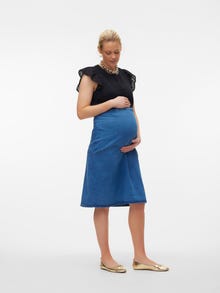 MAMA.LICIOUS Maternity-skirt -Medium Blue Denim - 20020021