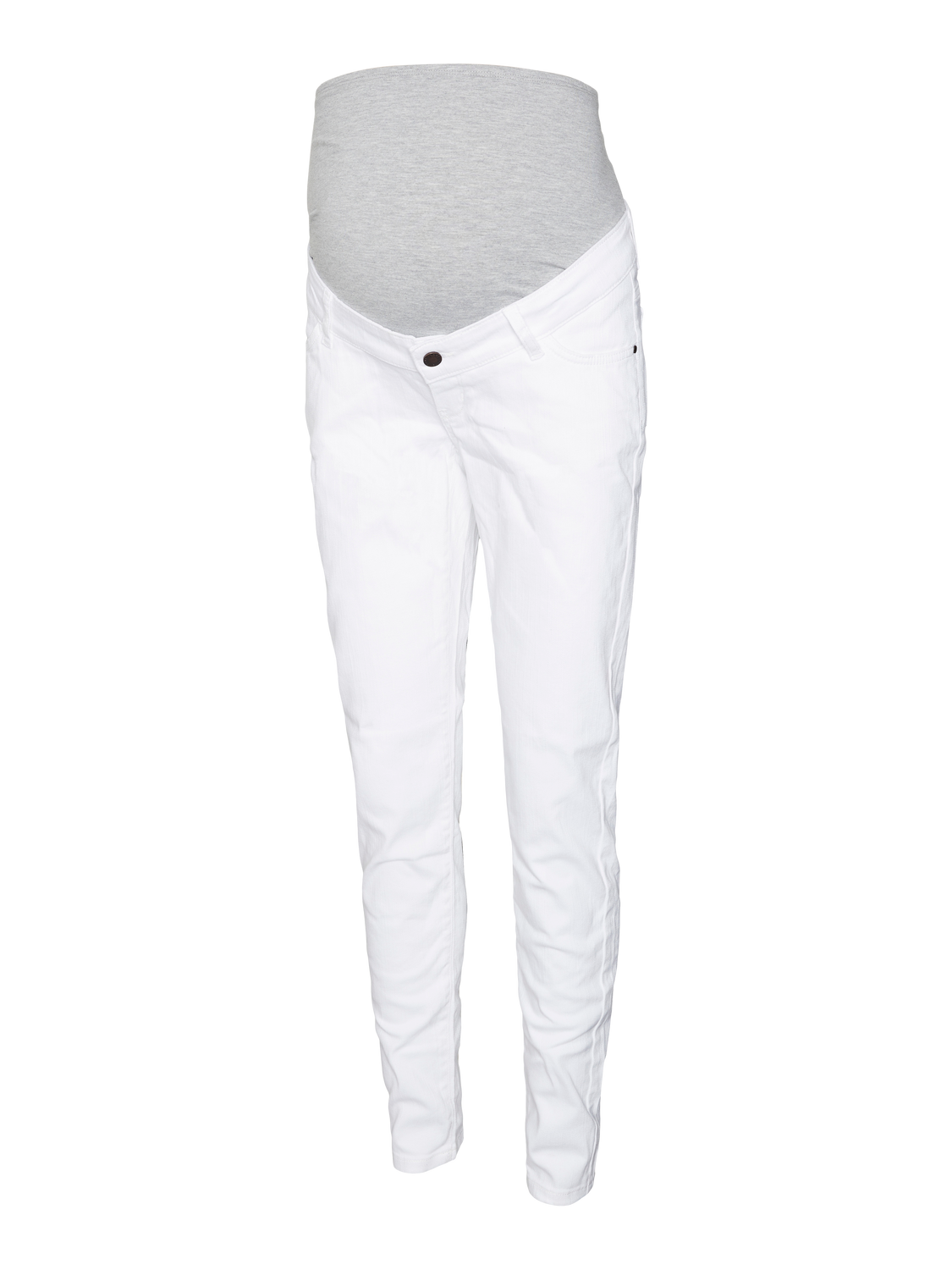 MAMA.LICIOUS Jeans Slim Fit Taille moyenne -Antique White - 20020025