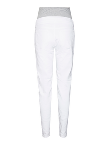 MAMA.LICIOUS Slim Fit Medelhög midja Jeans -Antique White - 20020025