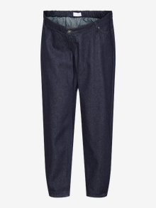 MAMA.LICIOUS Jeans Coupe barrel Taille basse -Dark Blue Denim - 20020036