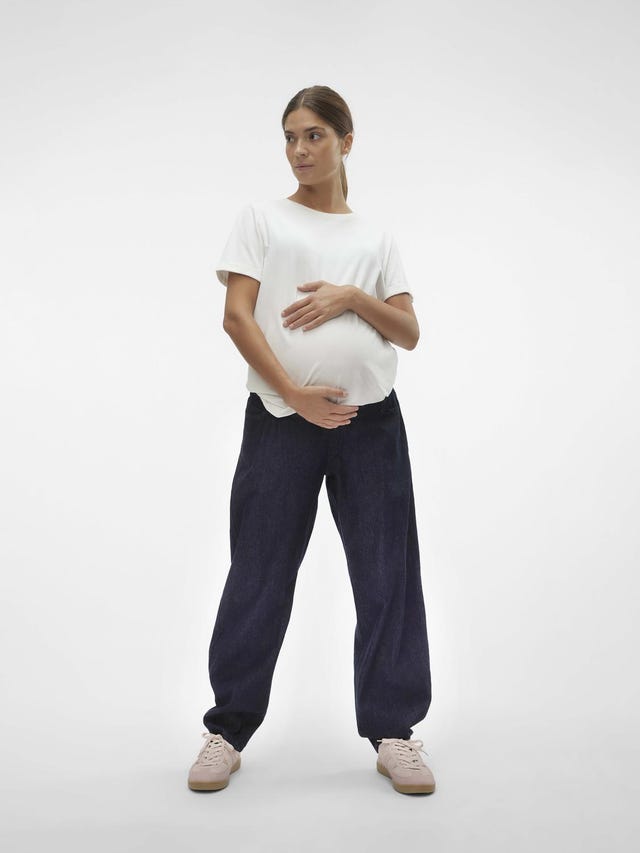 MAMA.LICIOUS Jeans Coupe barrel Taille basse - 20020036