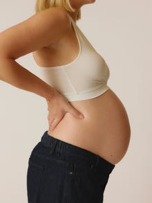 MAMA.LICIOUS Jeans Coupe barrel Taille basse -Dark Blue Denim - 20020036