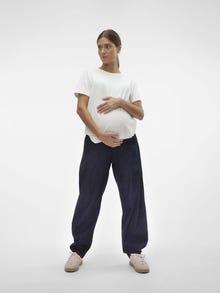 MAMA.LICIOUS Jeans Barrel fit Vita bassa -Dark Blue Denim - 20020036