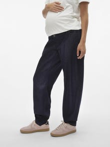 MAMA.LICIOUS Jeans Barrel fit Vita bassa -Dark Blue Denim - 20020036