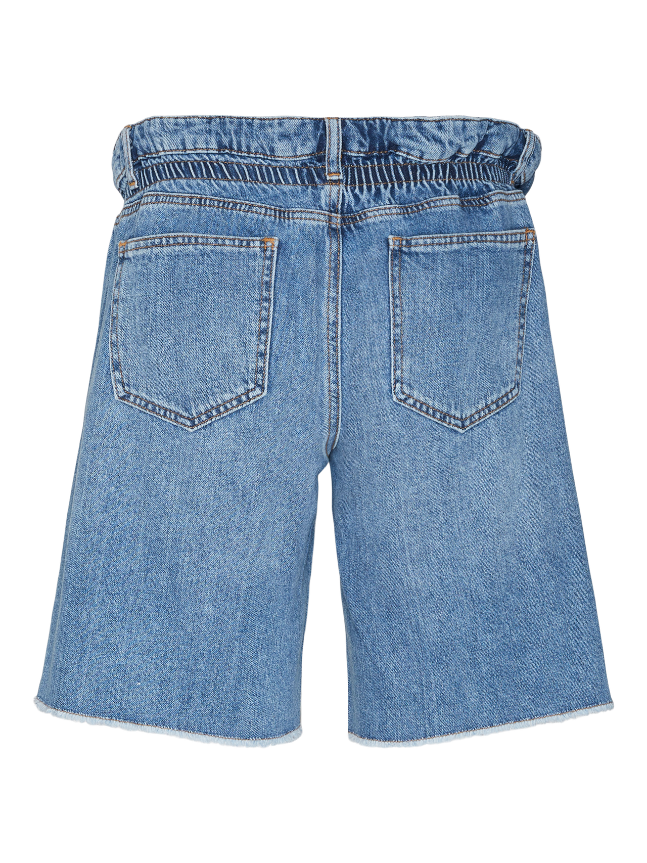 MAMA.LICIOUS Shorts Relaxed Fit Taille basse Ourlé destroy -Medium Blue Denim - 20020046