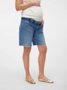 MAMA.LICIOUS Zwangerschaps-shorts -Medium Blue Denim - 20020046