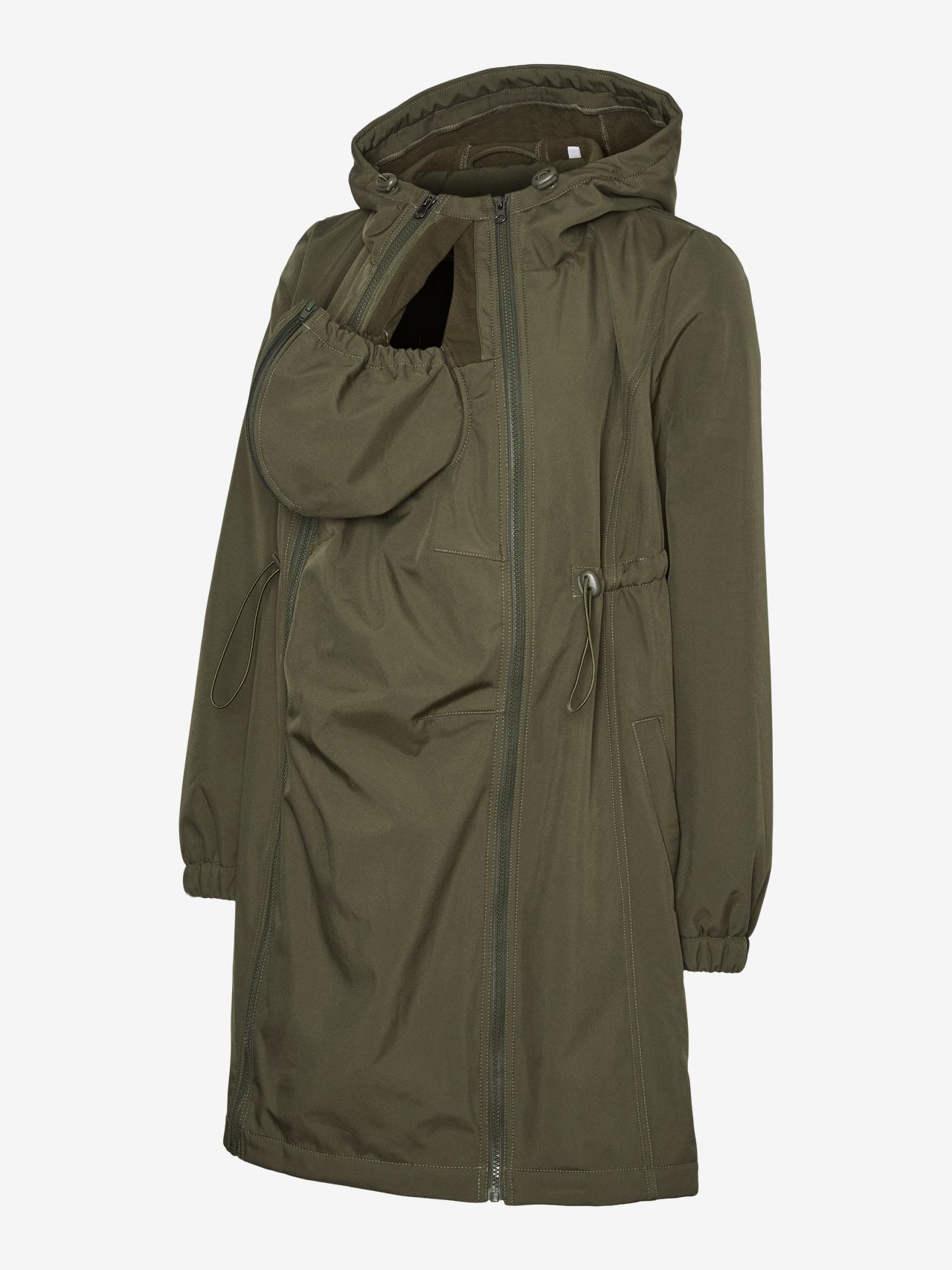 MAMA.LICIOUS Magas nyak Gumis mandzsetta Kabát -Ivy Green - 20020160