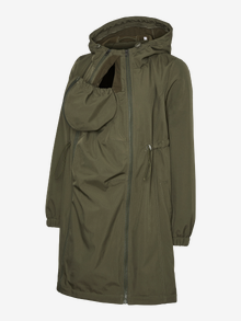 MAMA.LICIOUS Magas nyak Gumis mandzsetta Kabát -Ivy Green - 20020160