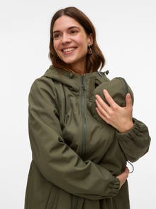 MAMA.LICIOUS Magas nyak Gumis mandzsetta Kabát -Ivy Green - 20020160