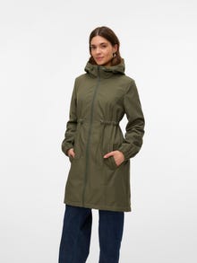 MAMA.LICIOUS Magas nyak Gumis mandzsetta Kabát -Ivy Green - 20020160