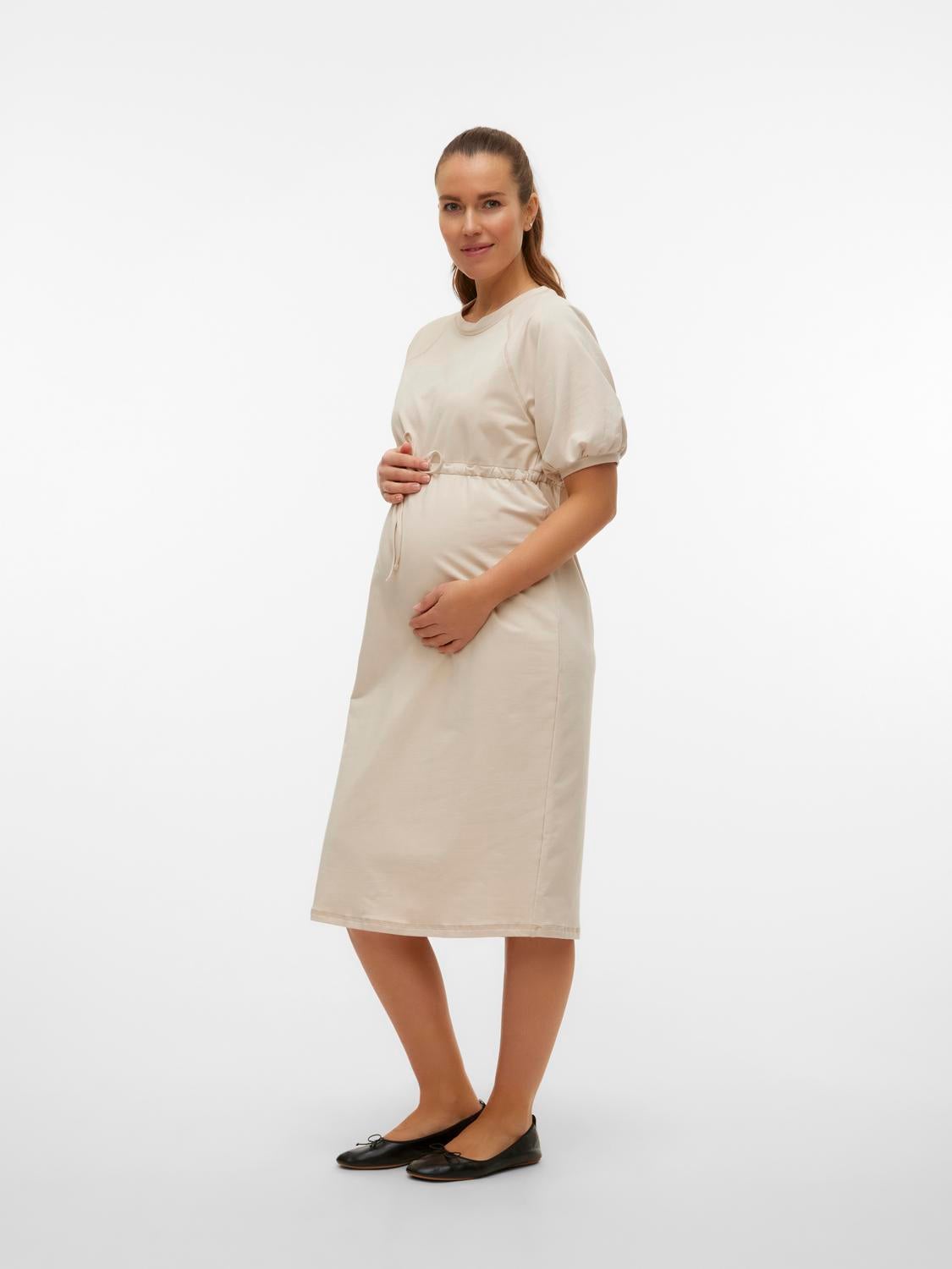 MLWHITNEY Maternity Dress Beige MAMA.LICIOUS