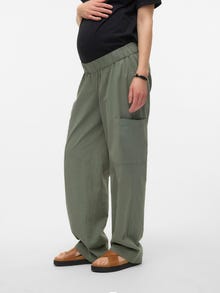 MAMA.LICIOUS Regular fit Normaali vyötärö Housut -Laurel Wreath - 20020194