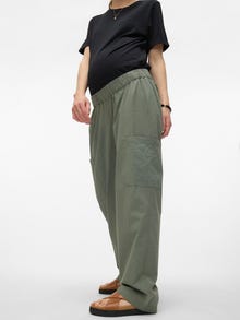 MAMA.LICIOUS Regular fit Normaali vyötärö Housut -Laurel Wreath - 20020194