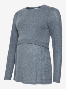 MAMA.LICIOUS Regular Fit Round Neck Top -Parisian Night - 20020263