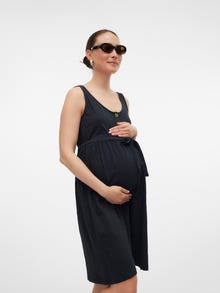 MAMA.LICIOUS Tavapärane lõige U-kaelus Lühike kleit -Black - 20020355