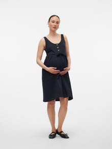 MAMA.LICIOUS Tavapärane lõige U-kaelus Lühike kleit -Black - 20020355
